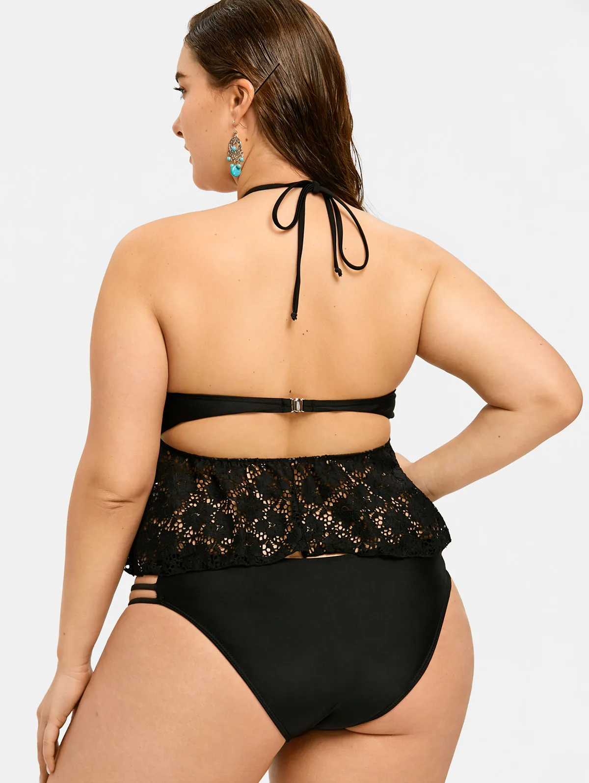 Новинка 2019 бикини с треугольными чашечками купальник большого размера кружевным