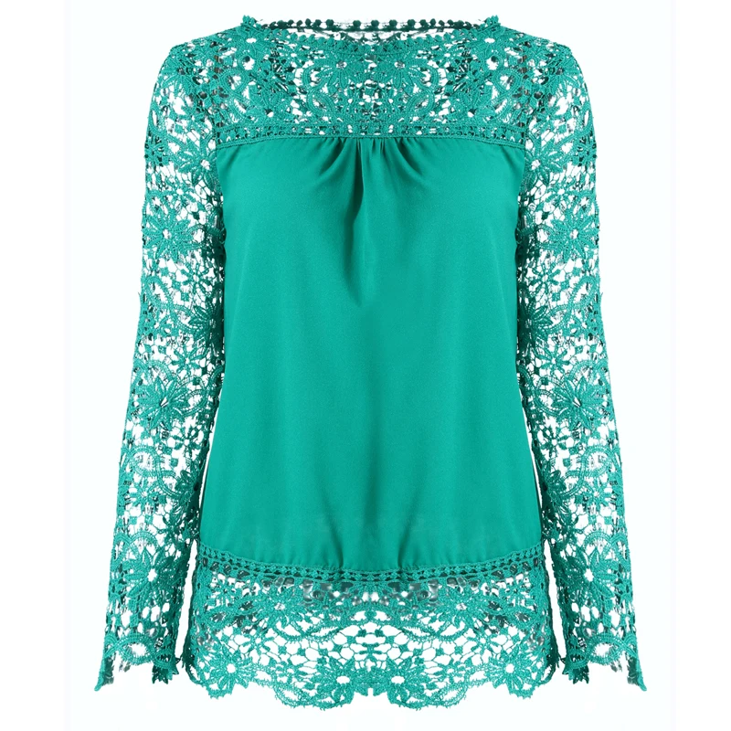 FUNOC шифоновая блузка рубашки с длинным рукавом женские топы blusas mujer повседневные