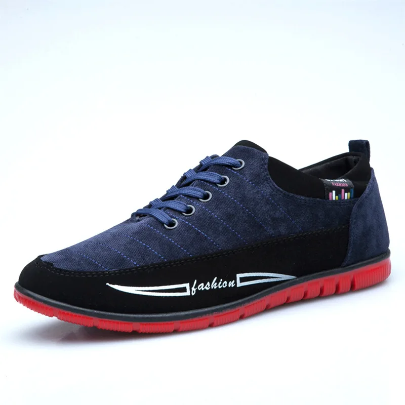 New Classic Men Fashion Casual Shoes Flats Lace-Up Canvas Breathable Sneakers Size 39-44 | Обувь