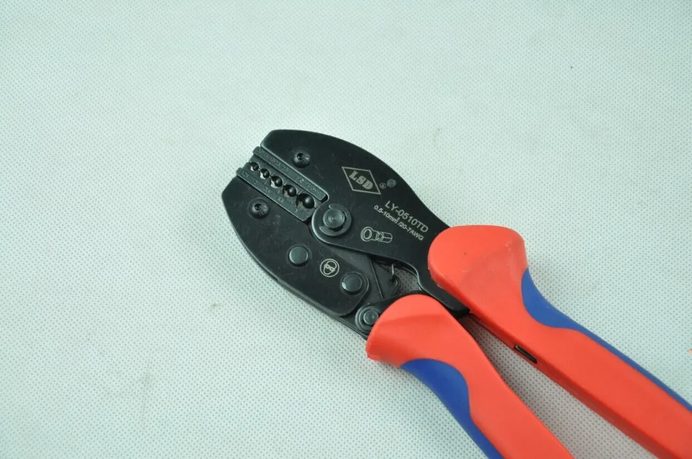 Ручной инструмент для обжима клемм с храповым механизмом неизолированных 0 5-10 кв.