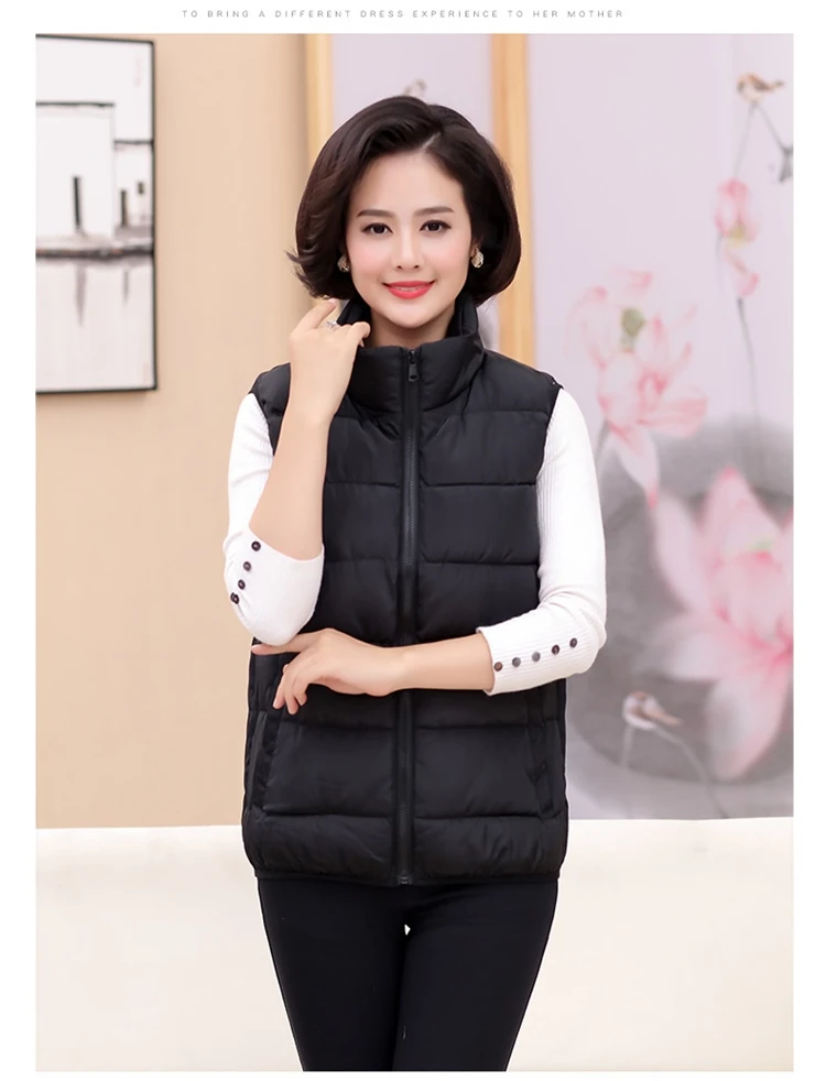 Chaquetas Invierno Mujer Middle-aged Elderly Down Cotton Vest Large Size Mother Clothing Chalecos Para 2018 New LZ822 | Женская одежда