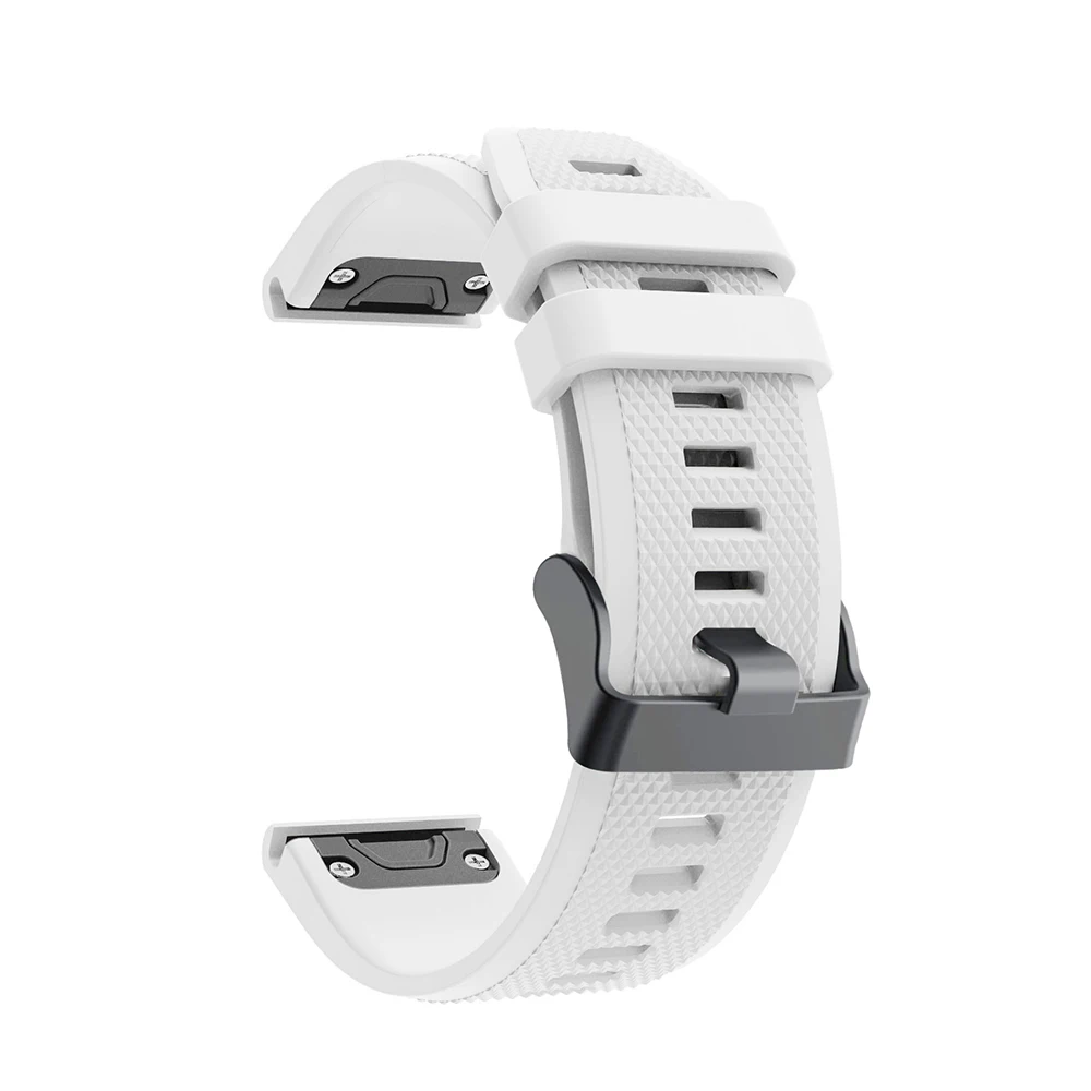 White Для Garmin Fenix 5/5 plus Quick fit 22 мм браслет ремешок Смарт-часы силиконовый Easyfit ремешок для Forerunner 935/Approach S60 - Цвет: White