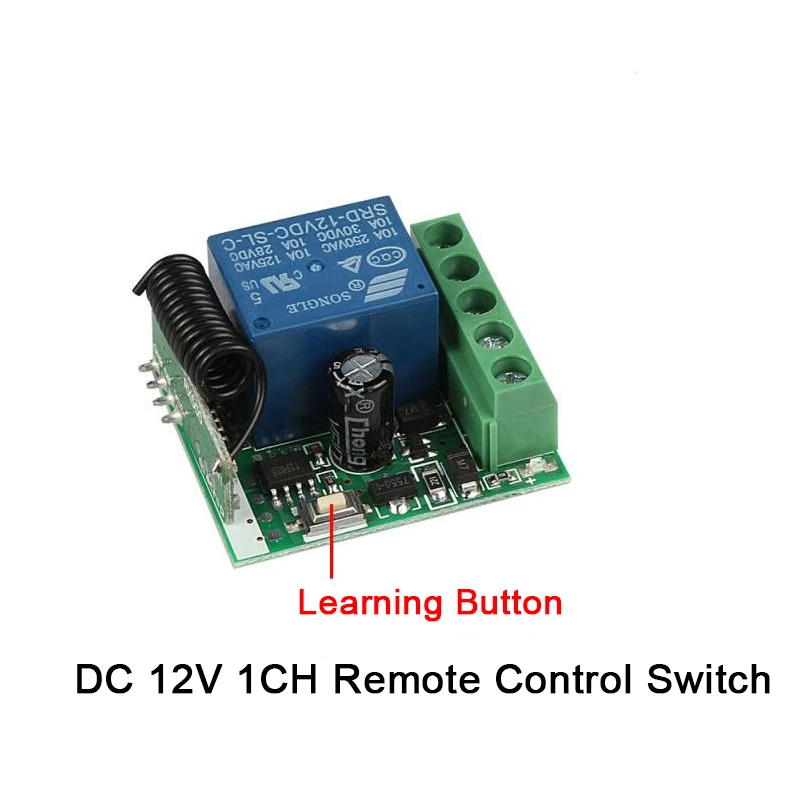 QIACHIP 433 MHz DC 12 V 1CH РФ релейный модуль универсальный Беспроводной удаленного