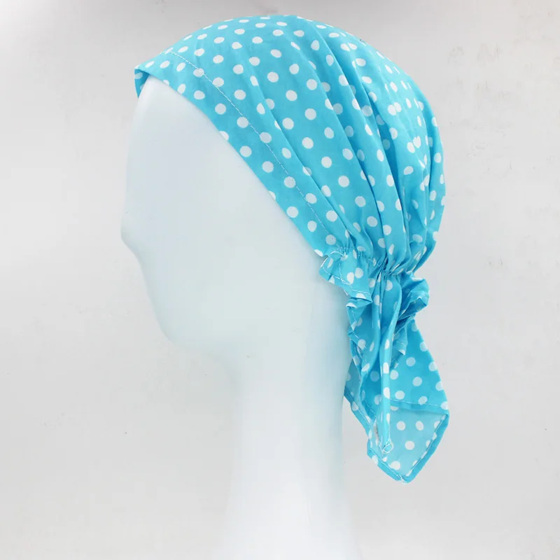 ALTOBEFUN Dots женские банданы женские сельские кепки s Girl хип-хоп Эластичный Тюрбан Кепка женское украшение на голову химиотерапия шляпа полиэстер BD006