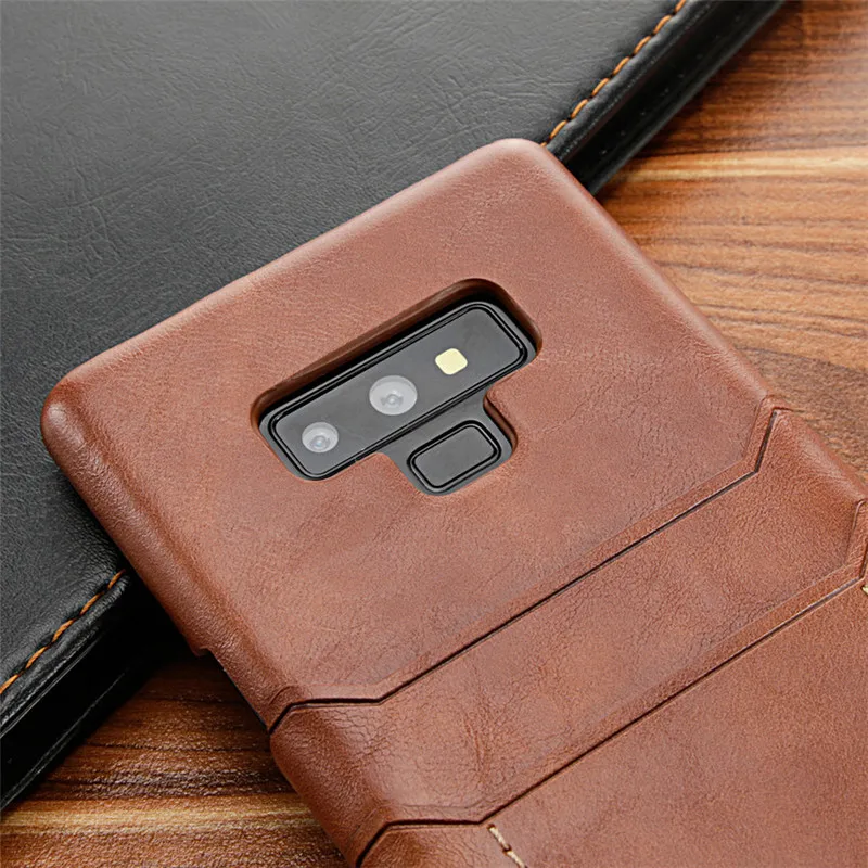 Luxury Card Holder Leather Wallet Phone Case for Samsung Galaxy S10 S9 S8 Note 10 9 8 plus Shockproof Slim Hard Back Cover Coque |