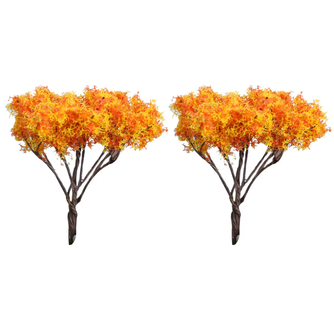 2 шт. миниатюрные Миниатюрные Дерево Ландшафтные изделия из смолы фигурка бонсай