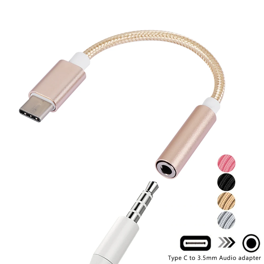 1 шт. USB Type C To 3 5 мм кабель для наушников AUX аудио разъем адаптер конвертер телефона