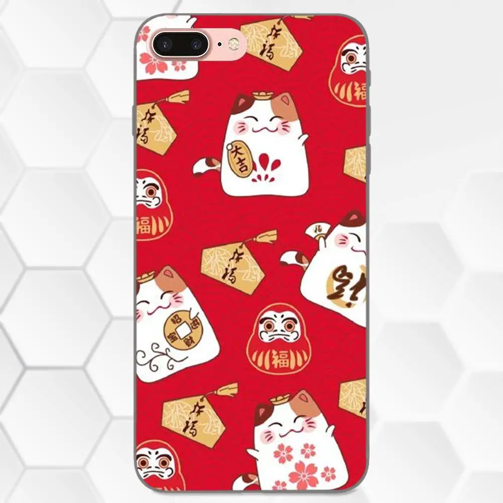 Новогодний милый праздничный Кот удачи для Galaxy C5 C7 J1 J2 J3 J330 J5 J6 J7 J730 2017 Ace Core Duo Max Mini