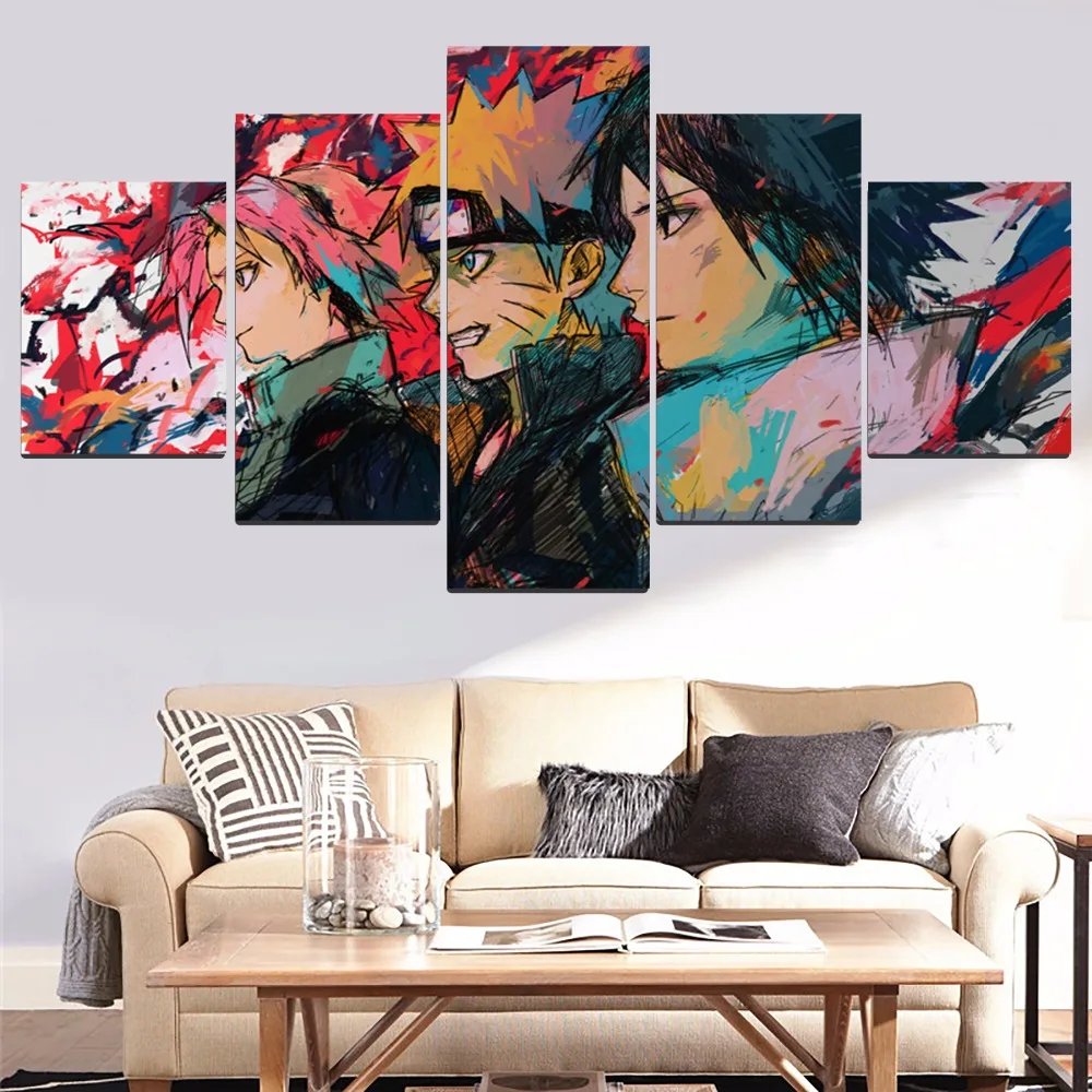 Холст печати плакатов для Гостиная Wall Art 1 шт. аниме граффити персонажа Наруто