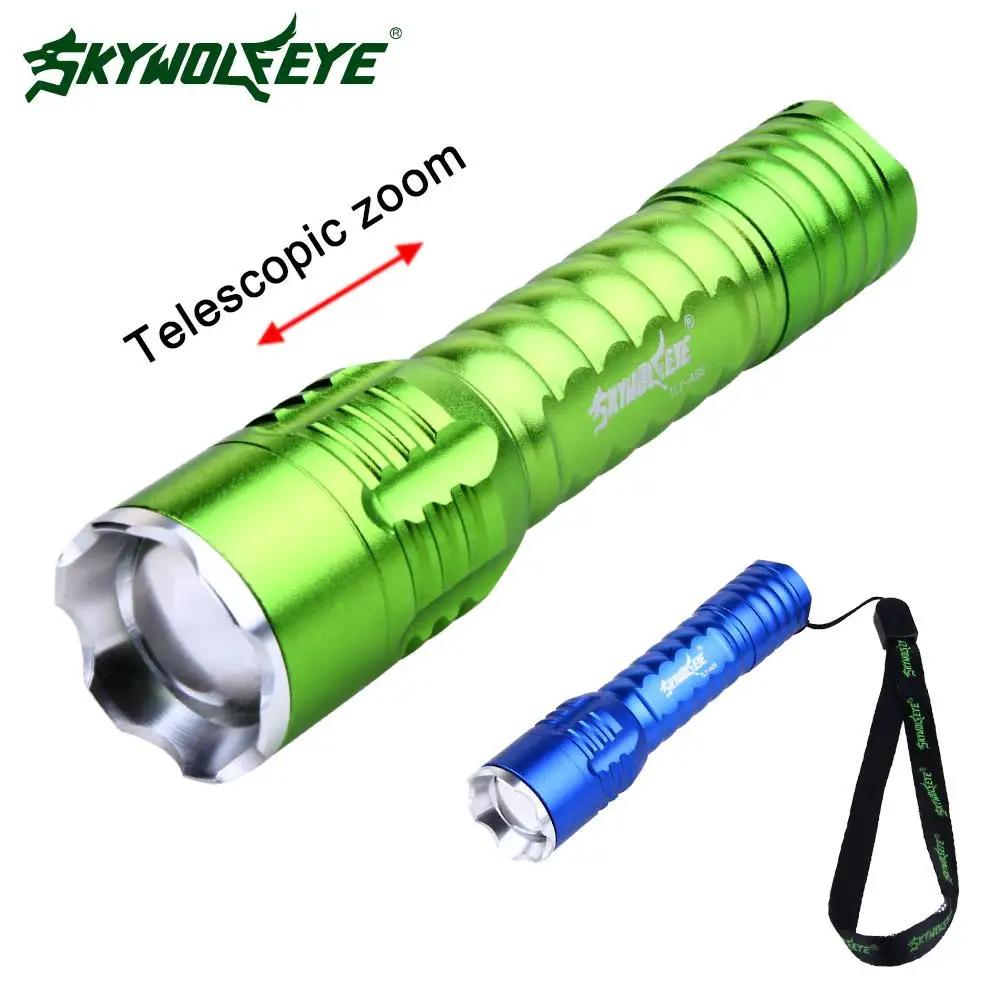 SKYWOLFEYE Q5 светодиодный тактический фонарь лампа 3 режима мини фонари для улицы 1*18650