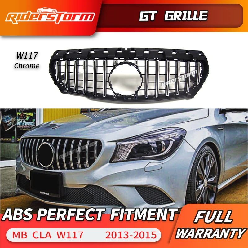 Гриль GT style для CLA W117 передняя решетка GTR гриль Mercedes class CLA200 cla220 CLA250 cla260 cla300 АБС