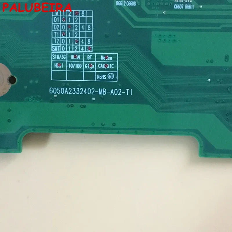 PALUBEIRA V000218080 6050A2332402 основная плата для toshiba satellite L650 L655 Материнская ноутбука HM55 DDR3