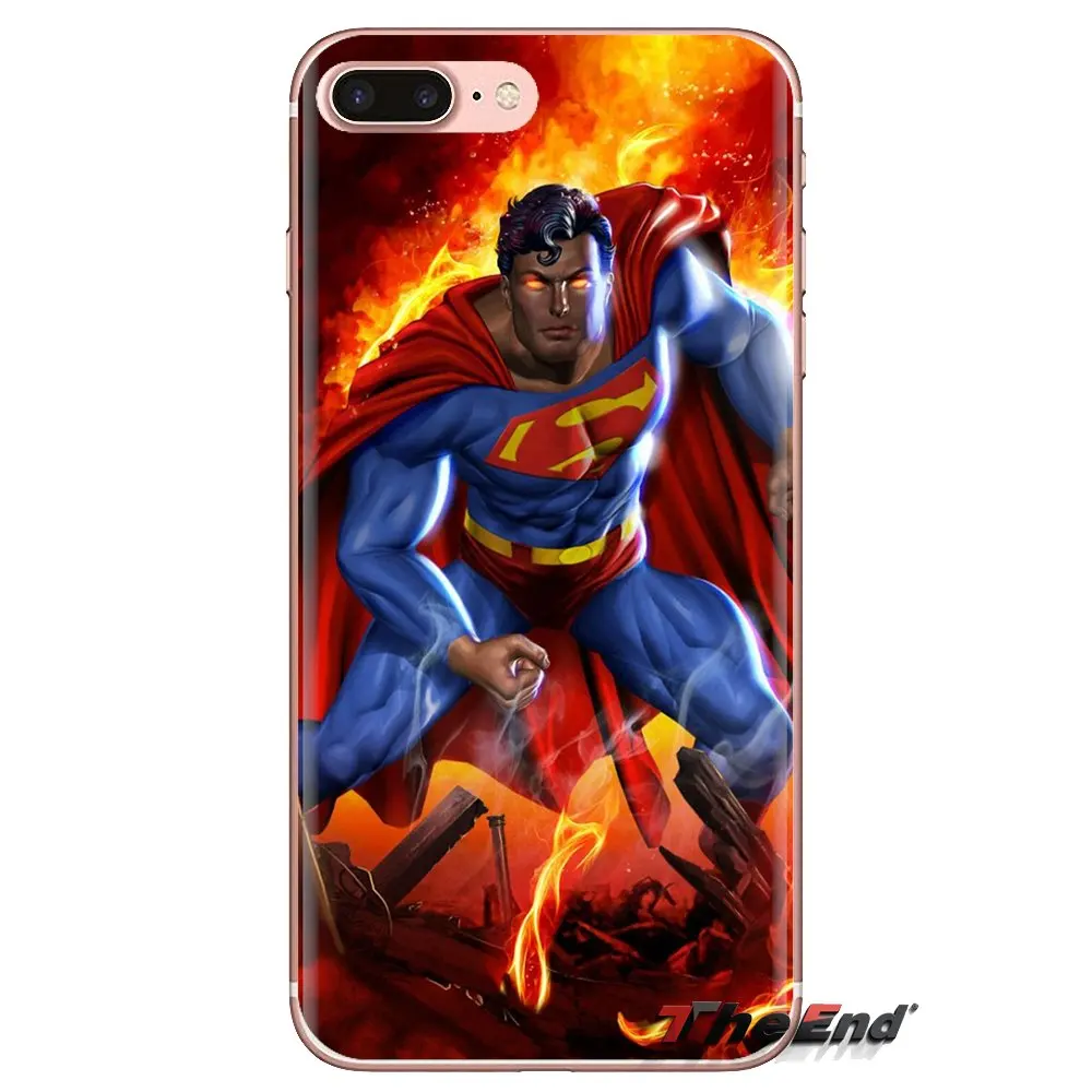 Супермен Человек из стали DC Comics логотип телефон корпус для LG Spirit Motorola Moto X4 E4 E5 G5 G5S
