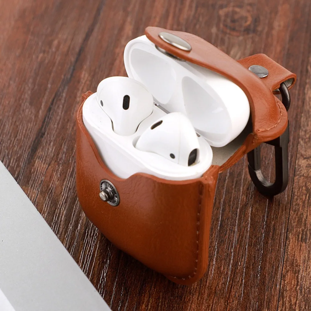 XBERSTAR защитный чехол из искусственной кожи для Apple AirPods True Wireless Bluetooth наушники