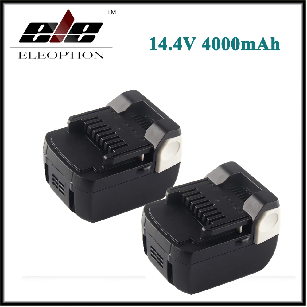 

2x Eleoption 14.4V 4000mAh Li-Ion Replacement Battery for Hitachi BSL1430 BSL1415 326236 327729 326824 326823 BCL1430 C-2