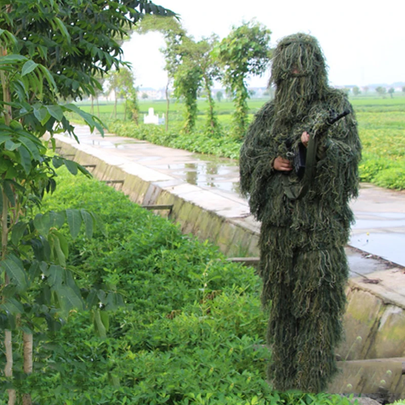 Ghillie Suit Camouflage Clothes Outdoor Hunting Birding Watching Clothing Breathable Jungle for Hunter | Спорт и развлечения