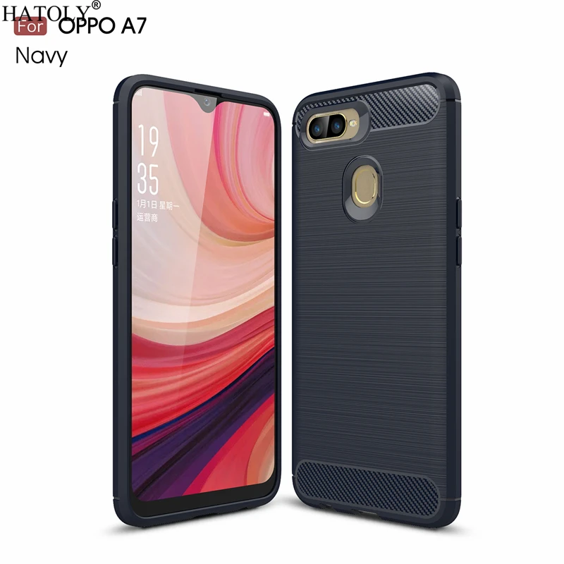 HATOLY Чехлы для OPPO A7 чехол Oppo A 7 противоударный мягкий ТПУ Матовый прочный