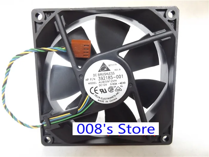 

CPU Cooler Fan For Computer Power AFB0912VH=AUB0912VH -4E49 90*90*25MM 9225 DC 12V 0.60A 4 Pins pwm Cooling 392185-001