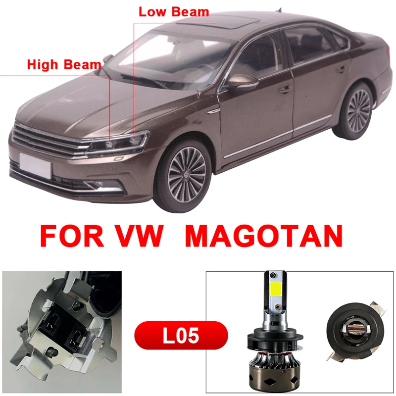 Для Volkswagen/VW Magotan фар автомобиля H7 светодиодный Canbus 6000 K 12 V светодиодная фара