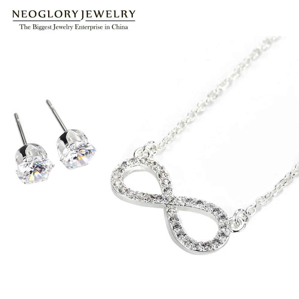 Neoglory подвески и серьги гвоздики Модные Ювелирные наборы для женщин Подарки на