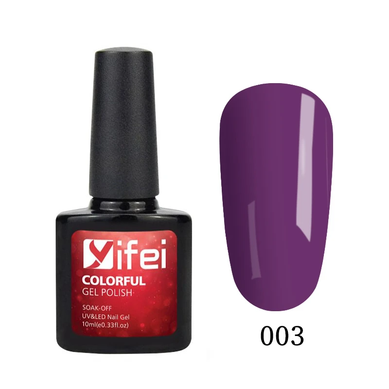 Purple003 YIFEI УФ Гель-лак 10 мл гель-краска для ногтей маникюр 192 Цветной Гель-лак набор впитывающий Полупостоянный лак для ногтей - Цвет: Purple003