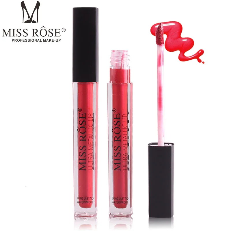 Miss Rose новые помады с металлическим оттенком блестящие красивые сексуальные
