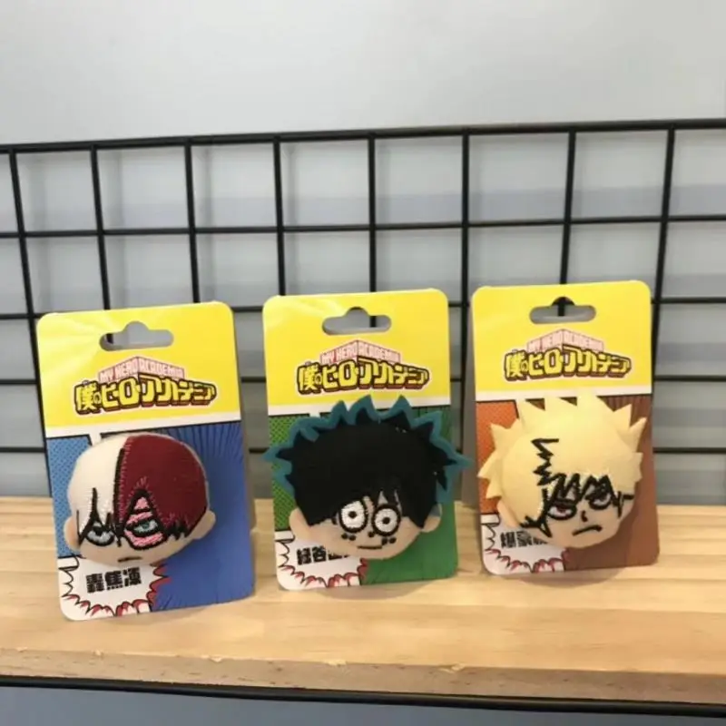 

1pc lovely Anime My Hero Academia Plush doll Badges cute Icons on The Backpack Pin Brooch Badge plush toys gift