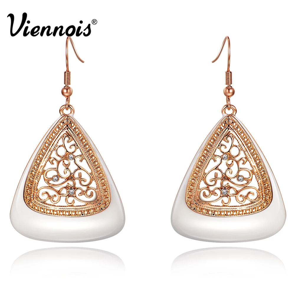 

Viennois Fashion Drop Earrings Geometric Statement Dangle Earrings Vintage Rose Gold Women Earrings Trend Female Jewelry Gifts