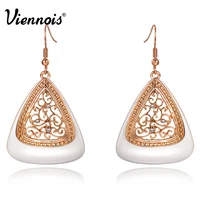 viennois fashion drop earrings geometric statement dangle earrings vintage rose gold women earrings trend female jewelry gifts