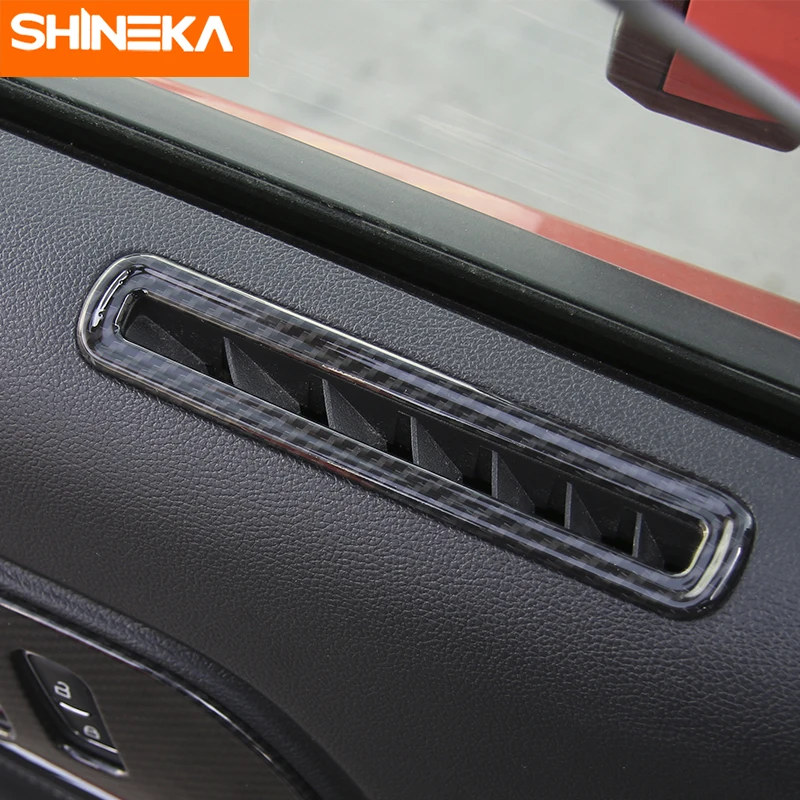 SHINEKA Интерьер Литье углеродного волокна AC выход для Ford Mustang Кондиционер Выход