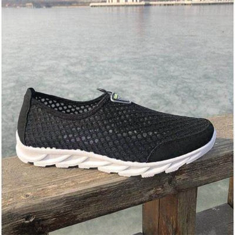 Женские удобные сетчатые лоферы Женская Вулканизированная обувь без шнуровки
