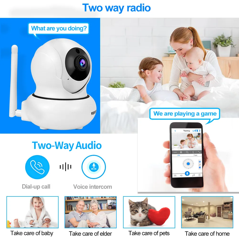 Беспроводная ip-камера Wanscam 1080 P, wifi, видео дверной звонок, сетевая CCTV камера наблюдения, ночное видение, обнаружение движения, детский монитор