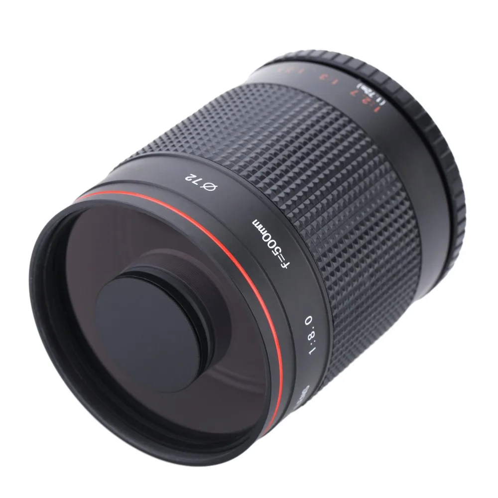 500mm f/8.0 Camera Telephoto Manual Mirror Lens + T2 Mount Adapter Ring for Canon 1200D 760D 750D 650D 600D 70D 60D 5DII 7D DSLR