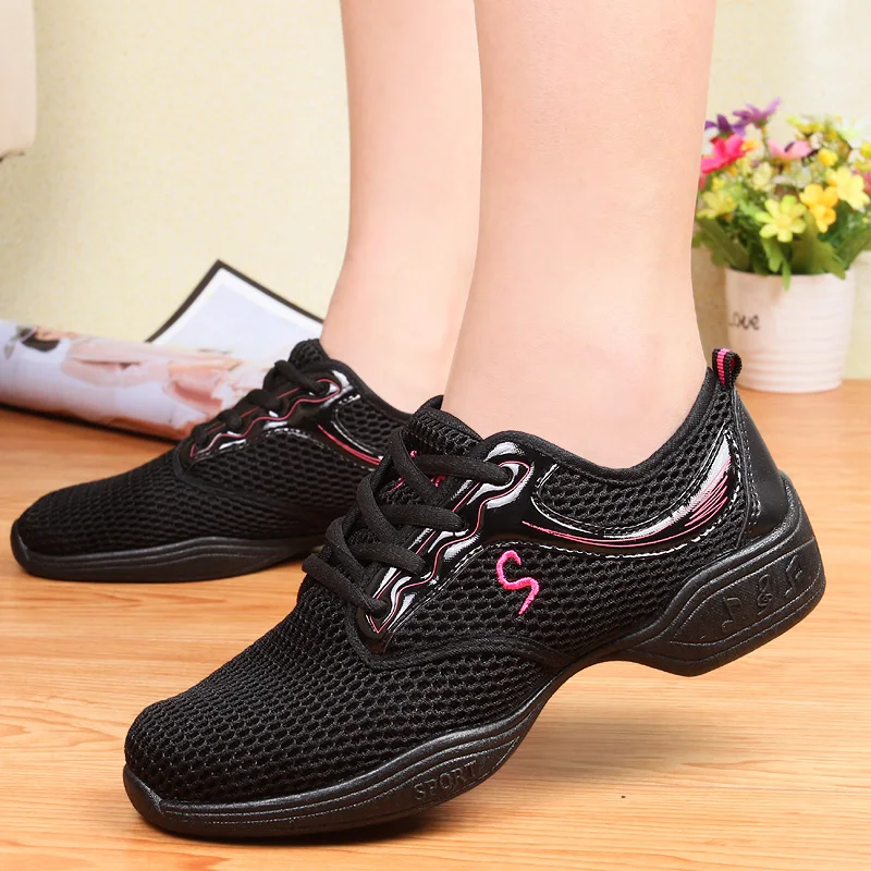 Новинка дышащая танцевальная обувь с мягкой подошвой женские спортивные