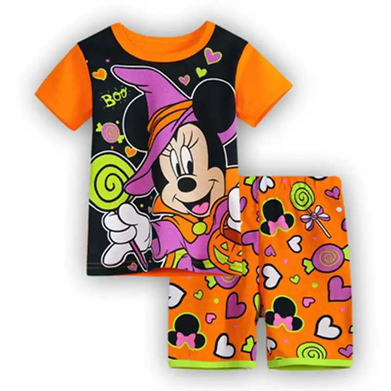 Лидер продаж детские пижамы с героями мультфильмов милые летние короткими