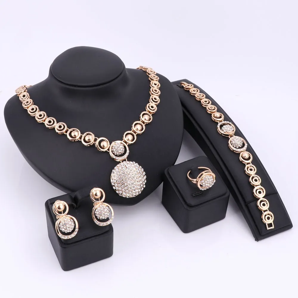 Комплект из колье и серёг с кристаллами|jewelry sets for women|crystal jewelry setjewelry |