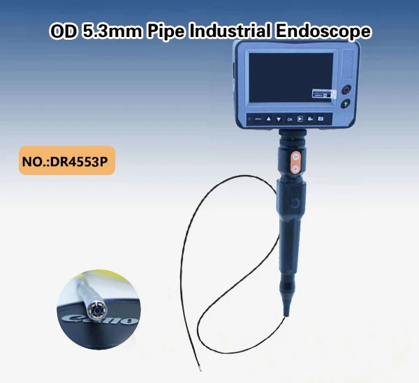 Водонепроницаемый OD 5 3 мм трубы промышленный эндоскоп Borescope с USB 4 &quotЖК дисплей
