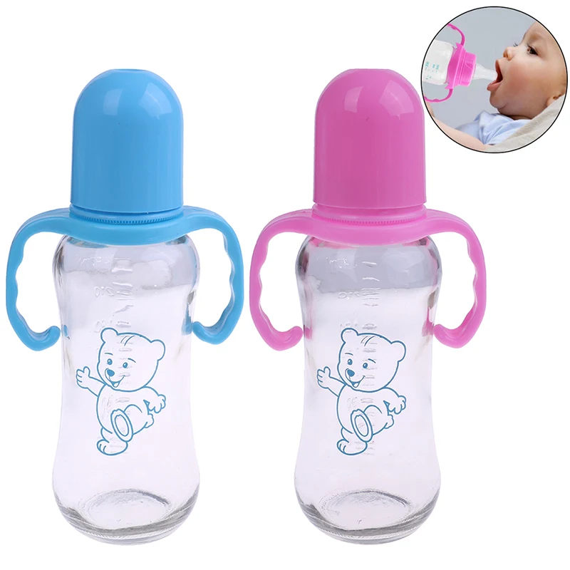 Baby Bottle Kids Cups Silicone Sippy Training Drinking Water Cups Straw Handle Feeding Bottles Baby Feeding Bottle 250ml