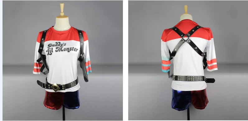 Новый Бэтмен отряд самоубийц Харли Квинн футболка шорты косплей костюм набор