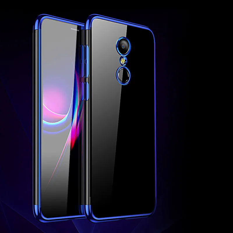 Роскошный покрытый ТПУ чехол для Xiaomi Redmi 7 7A 4X 5 Plus 6 6A Прозрачный Ультра Тонкий