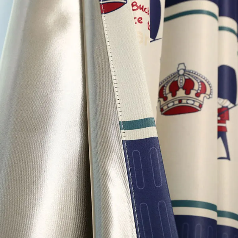 

Cartoon London Design Curtains for Boy's Bedroom Living Room Kids Baby Room Window Curtains Door Curtain Panel Blinds Shades