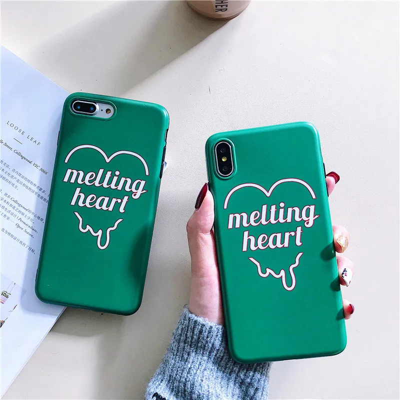Fashion Phone Case For iphone 6 7 6s XS Max XR X 8 Plus Cover Soft TPU Melling Heart Love Fundas |