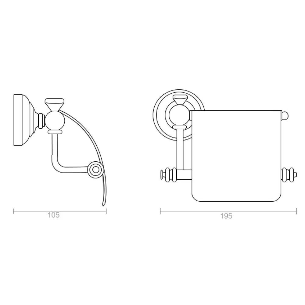 Настенный держатель для туалетной бумаги Leyden античный латунный вешалка рулонной