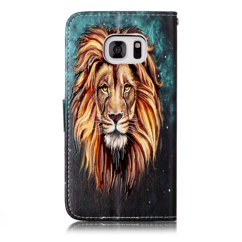 Кожаный чехол для samsung Galaxy S6 S7 край A10 A20 A20E A30 A40 A50 A60 A70 чехол для телефона с рисунками samsung S8 S9 плюс A3 A5 J3 J5