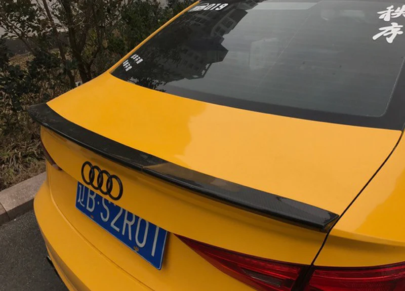 A3 S3 8V задний спойлер из углеродного волокна для Audi Sedan 2014 2017 V Style|Спойлеры и крылья|