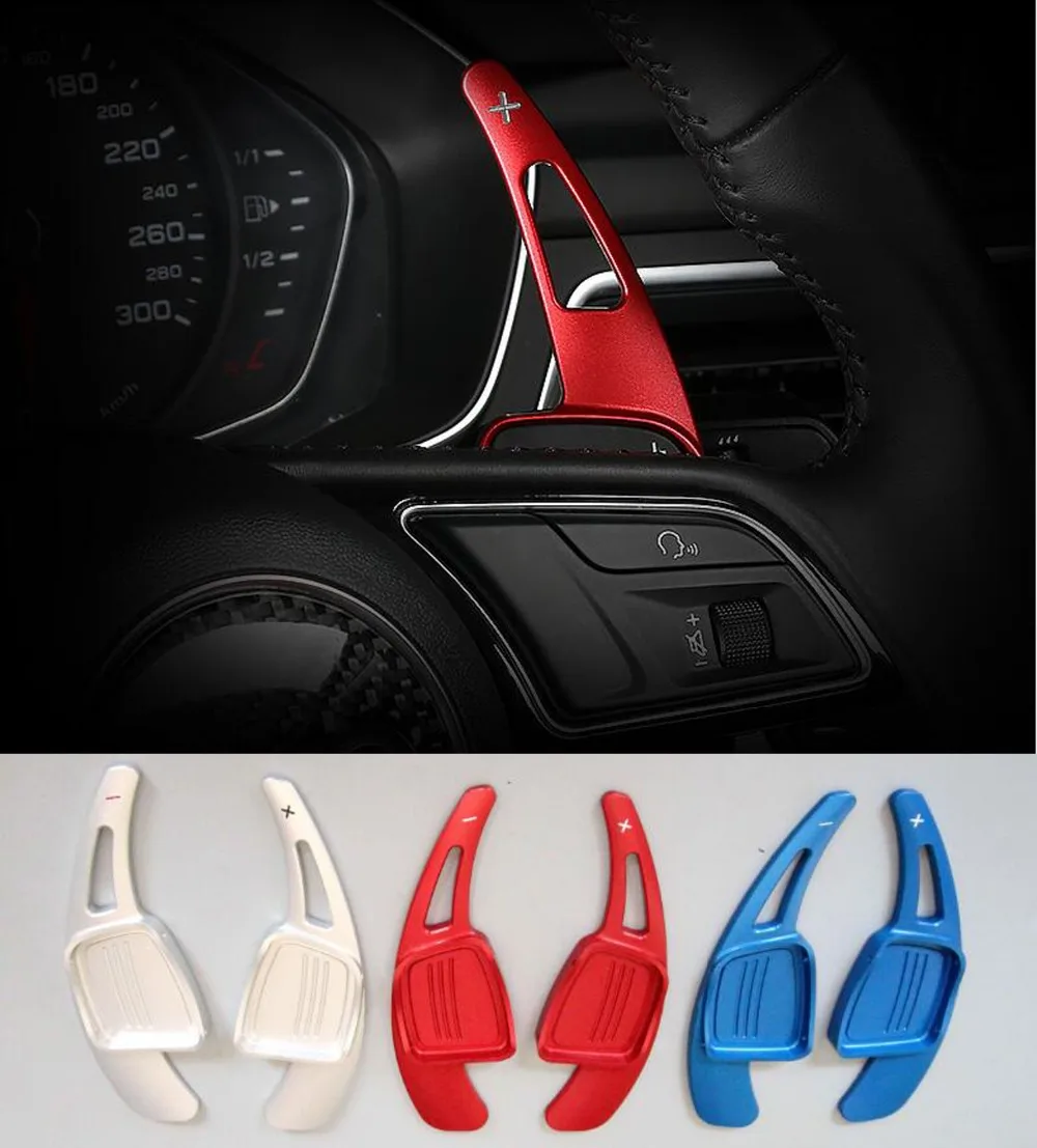 DEE алюминиевый руль DSG paddle shifters для AUDI A3 A4L A5 A8 S3 S5 SQ5 R8 Q7 TT TTS 2015 + наклейки