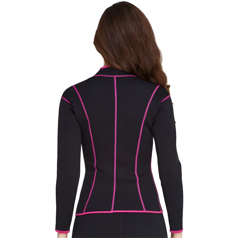 2017 New Long Sleeve Swimwear Rash Guard Women Warm 2mm Neoprene Wetsuit Woman Zipper Surf Diving Swimming T-Shirts Top 2XL | Спорт и