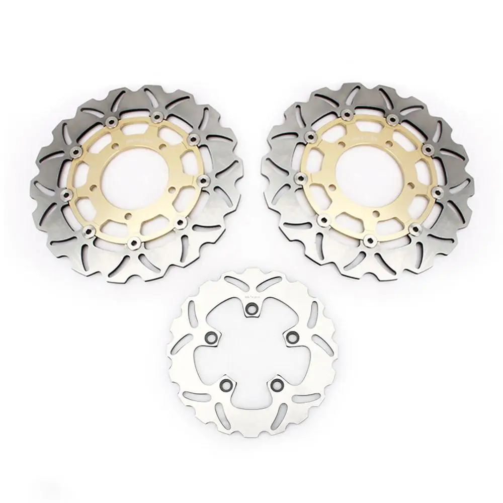 Wavy Gold Set BIKINGBOY спереди и сзади тормозные диски роторы для Suzuki GSXR GSX-R 600 750 2006 2007 K6 K7 GSXR1000 GSX-R1000 2005-2008 K5-K8 - Цвет: Wavy Gold Set