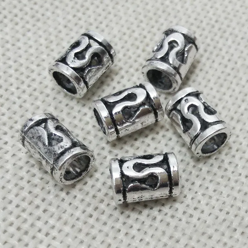 Тибетское серебряное кожаное ожерелье с застежкой в виде шнура полые