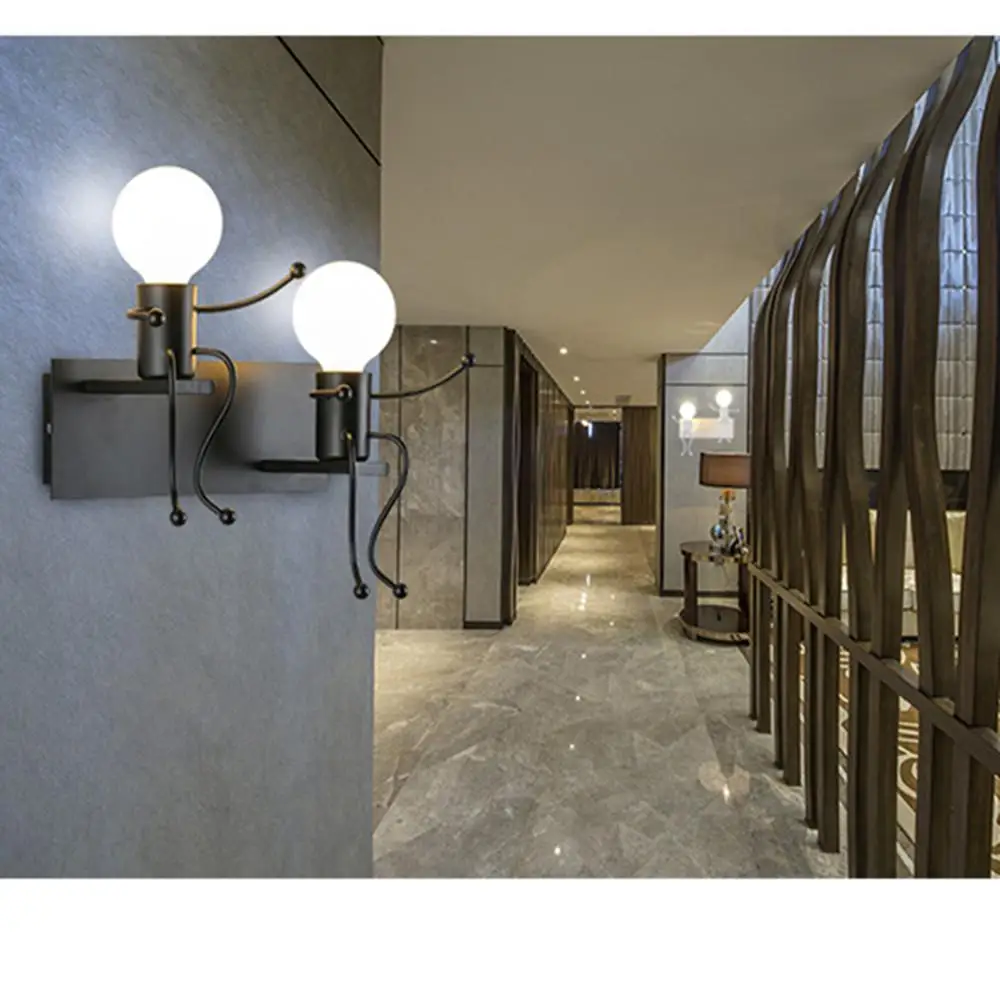 Винтажные металлические светодиодные Настенные светильники креативные